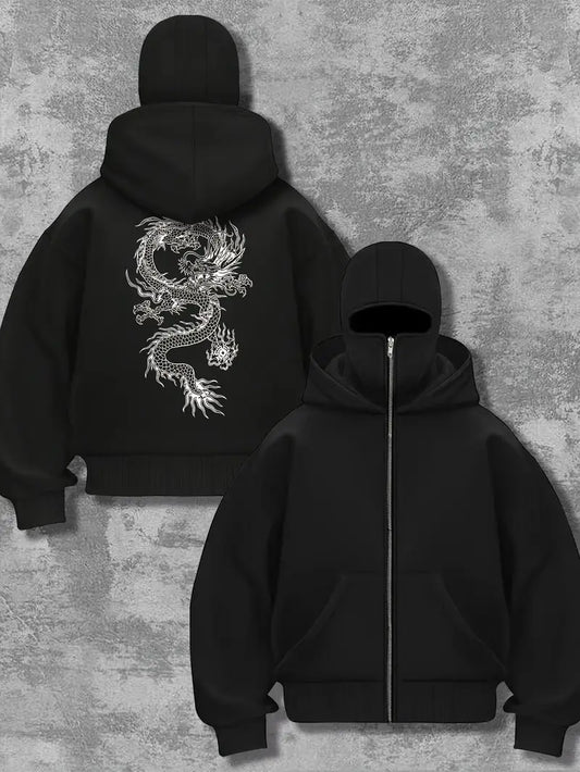 full-zip blackout hoodie